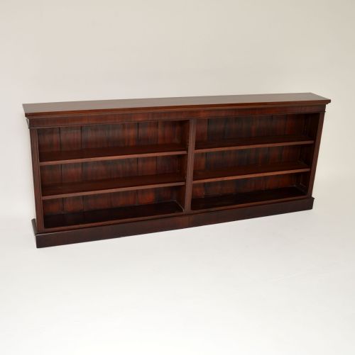 Antique Victorian Mahogany Open Bookcase