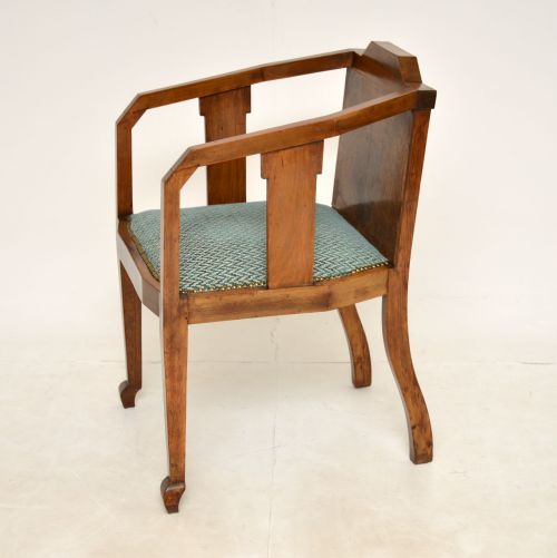 fig 1. Art Deco Period Burr Walnut Armchair