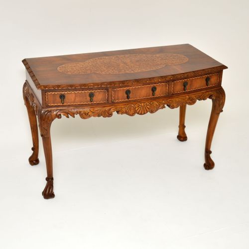 Antique Inlaid Marquetry Console Table