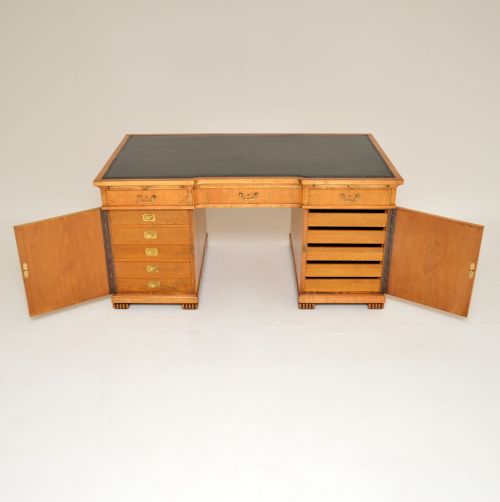 fig 2. Antique Swedish Neoclassical Satin Birch Desk