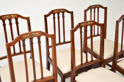 fig 1. Set of 8 Antique Edwardian Mahogany Dining Chairs