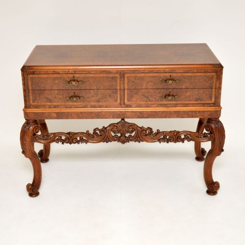 fig 1. Antique Burr Walnut Server Table