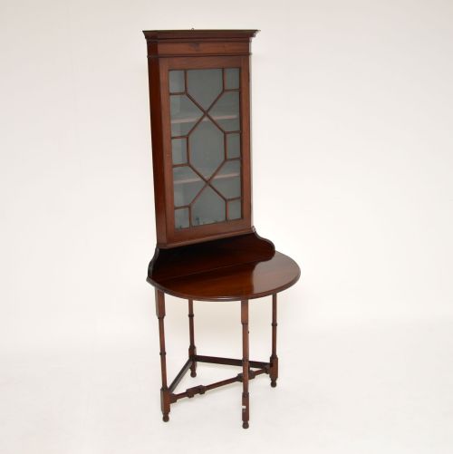 fig 1. Antique Edwardian Mahogany Corner Cabinet