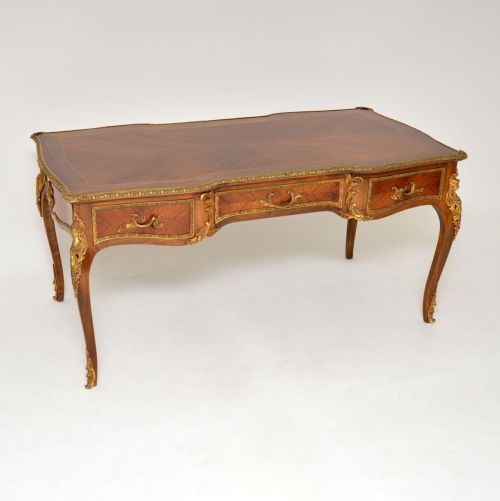 Antique French Ormolu Mounted Bureau Plat Desk