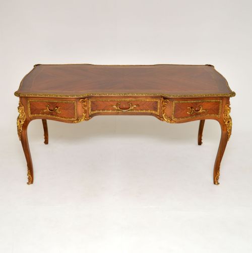 fig 1. Antique French Ormolu Mounted Bureau Plat Desk