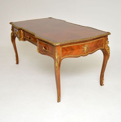 fig 2. Antique French Ormolu Mounted Bureau Plat Desk