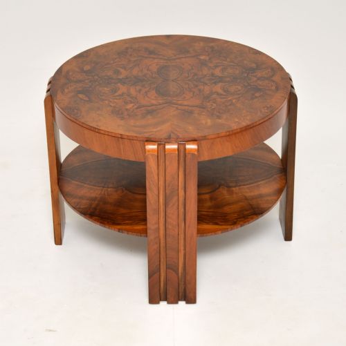 1930'S Art Deco Burr Walnut Coffee Table