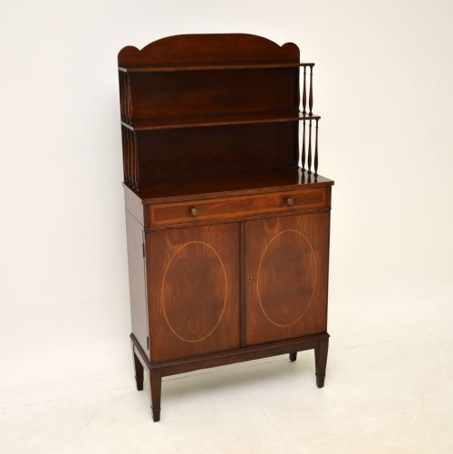 Antique Sheraton Style Inlaid Mahogany Cabinet