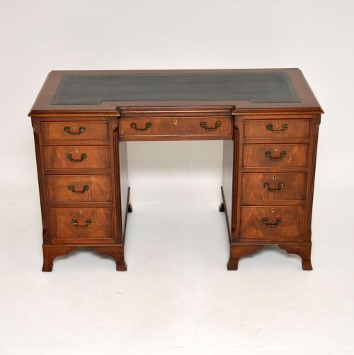 fig 1. Antique Mahogany Leather Top Desk