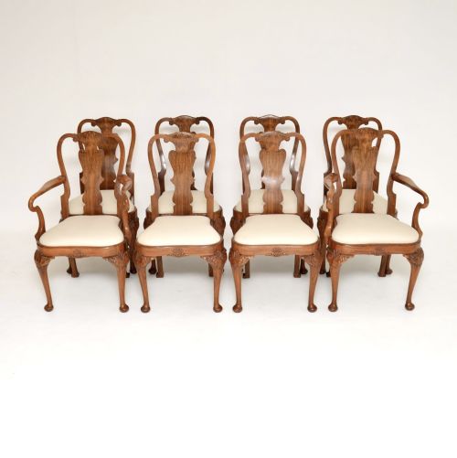 fig 1. Set of 8 Antique Walnut Dining Chairs