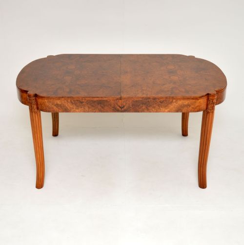 fig 2. Art Deco Burr Walnut Dining Table & Chairs by Hille