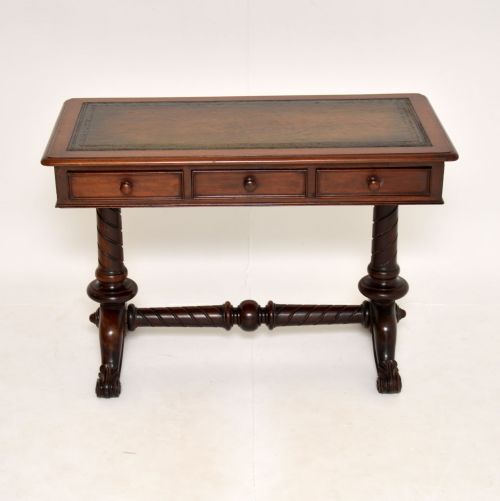 fig 1. Antique William IV Mahogany Leather Writing Table