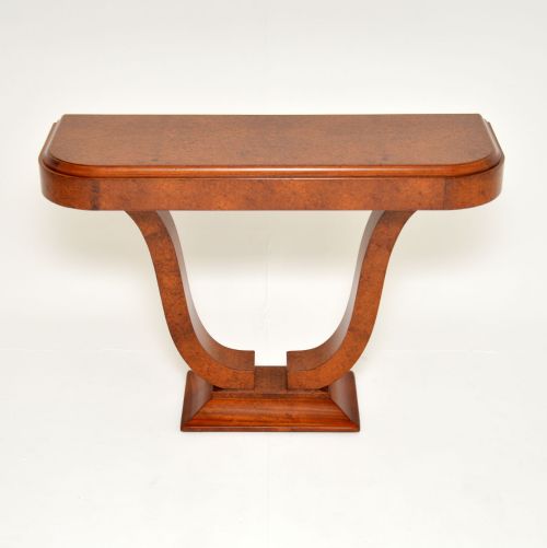 1930'S French Art Deco Amboyna Console Table