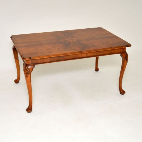 Antique Figured Walnut Extending Dining Table