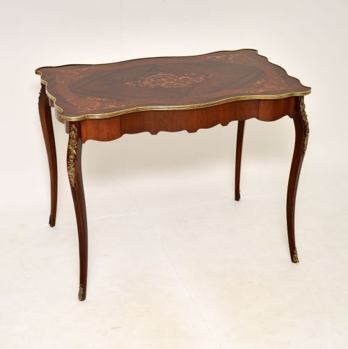 Antique French Inlaid Marquetry Writing Table