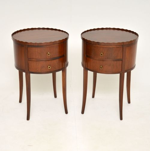 Pair of Antique Sheraton Style Mahogany Side Tables