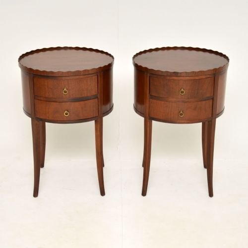 fig 1. Pair of Antique Sheraton Style Mahogany Side Tables