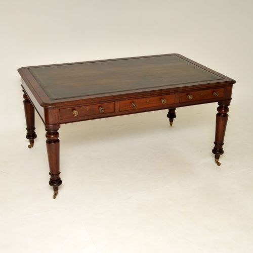 Antique Victorian Mahogany Partners Desk