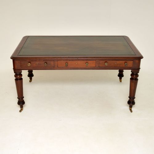 fig 1. Antique Victorian Mahogany Partners Desk