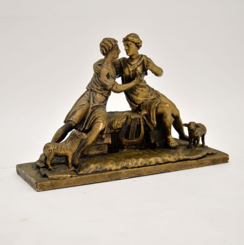 fig 1. Antique Carved Wood Classical Sculpture