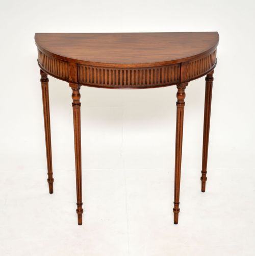 Antique Mahogany Sheraton Style Console Side Table
