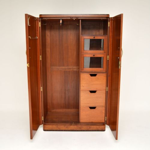 fig 2. 1920's Art Deco Burr Walnut Compactum Wardrobe