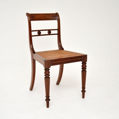 fig 1. Set of 6 Antique Regency Period Mahogany Dining Chairs