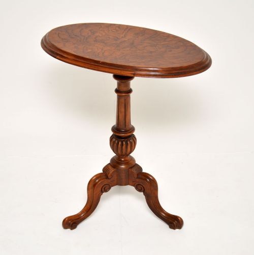 Antique Victorian Walnut & Elm Side Table