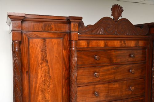 fig 2. Antique William IV Mahogany Compactum Wardrobe