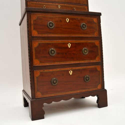 fig 2. Antique Georgian Period Inlaid Mahogany Miniature Bookcase