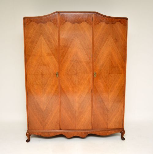 fig 1. Antique Burr Walnut & Sycamore Wardrobe