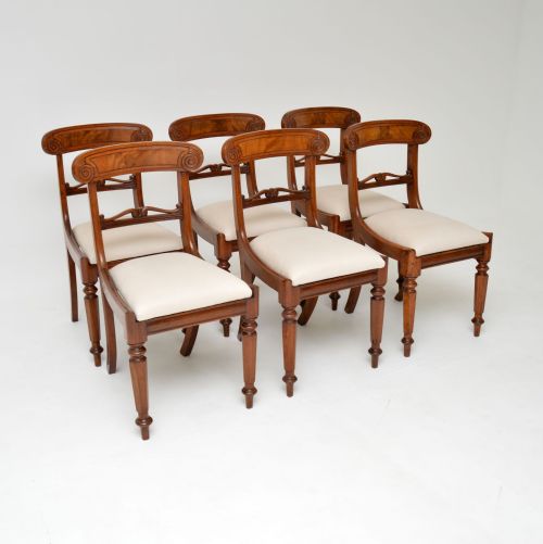Set of 6 Antique William IV Mahogany Dining Chairs