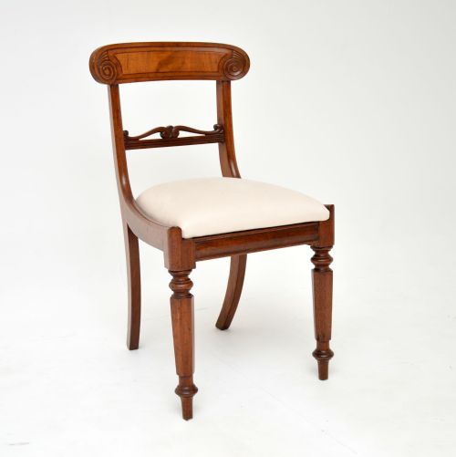 fig 1. Set of 6 Antique William IV Mahogany Dining Chairs