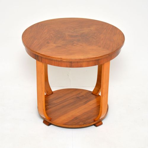 1930'S Art Deco Vintage Walnut Occasional Coffee Table