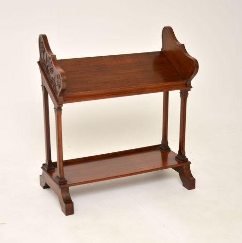 Antique Irish Walnut Arts & Crafts Book Trough