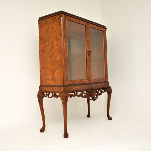 fig 1. Antique Burr Walnut Display Cabinet