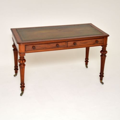 Antique William IV Mahogany Leather Top Writing Table