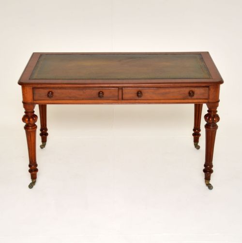 fig 1. Antique William IV Mahogany Leather Top Writing Table