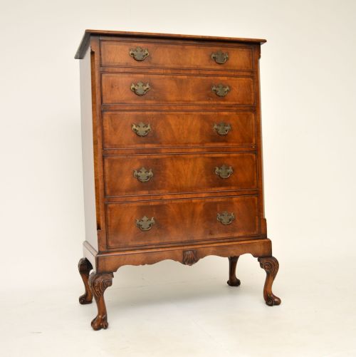 Antique Figured Walnut Chest of Drawers