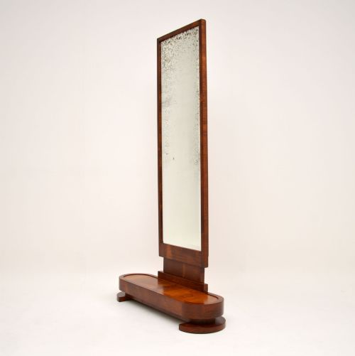 fig 1. Art Deco Satin Birch Floor Mirror
