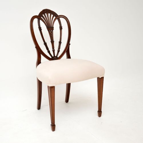 fig 1. Set of 10 Antique Victorian Mahogany Hepplewhite Dining Chairs
