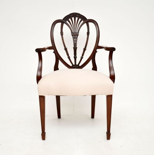 fig 2. Set of 10 Antique Victorian Mahogany Hepplewhite Dining Chairs
