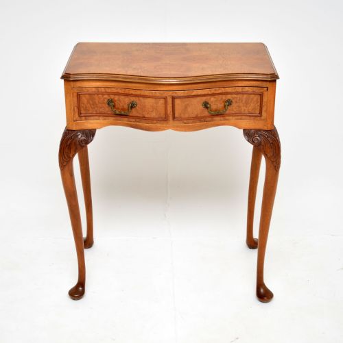 fig 1. Antique Burr Walnut Console Side Table