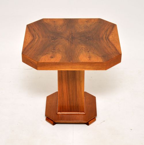 1930'S Art Deco Figured Walnut Occasional Table
