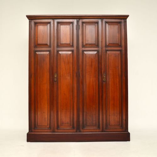 fig 1. Antique Victorian Mahogany Locker Cabinet
