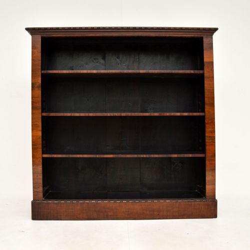fig 1. Antique William IV Rosewood Open Bookcase