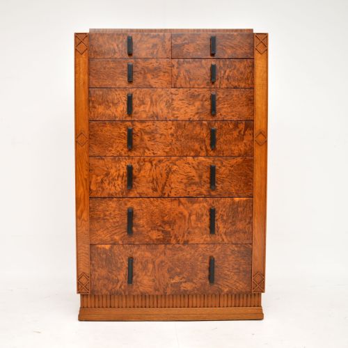 fig 1. 1930's Art Deco Pollard Oak Chest of Drawers