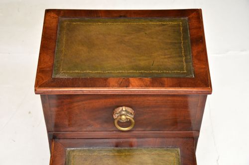 fig 1. Antique Victorian Mahogany & Leather Library Steps