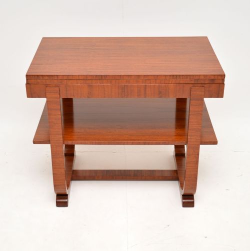 fig 1. 1930's Art Deco Walnut Card / Side Table by Heal's