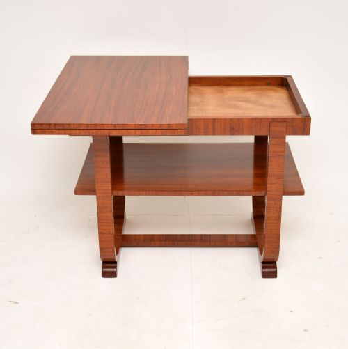 fig 2. 1930's Art Deco Walnut Card / Side Table by Heal's